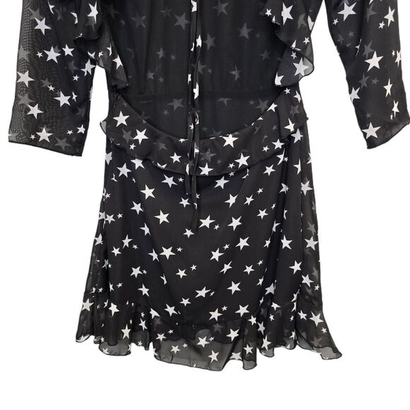 NWT Nasty Gal Women's Sz 2 Star Backless Mini Skater Dress Black White - Picture 8 of 15